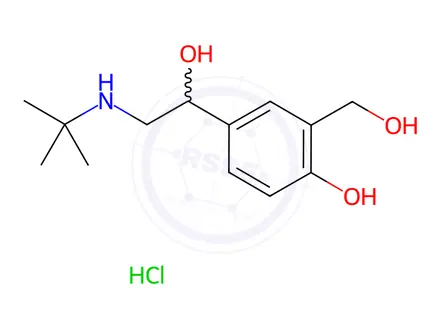 Chemical structure of Albuterol hydrochloride