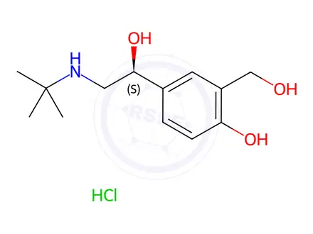 Chemical structure of (S)-Albuterol(Hydrochloride)