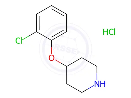 Chemical structure of 4-(2-chlorophenoxy)piperidine hydrochloride