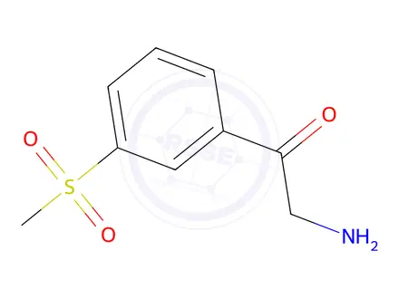 Chemical structure of 2-Amino-1-(3-(methylsulfonyl)phenyl)ethan-1-one