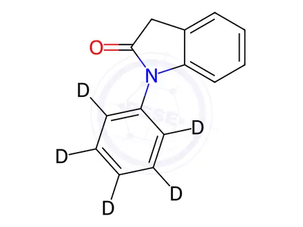 Chemical structure of 1,3-Dihydro-1-d5-phenyl-2H-indol-2-one
