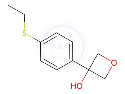 Chemical structure of 3-Oxetanol, 3-[4-(ethylthio)phenyl]-