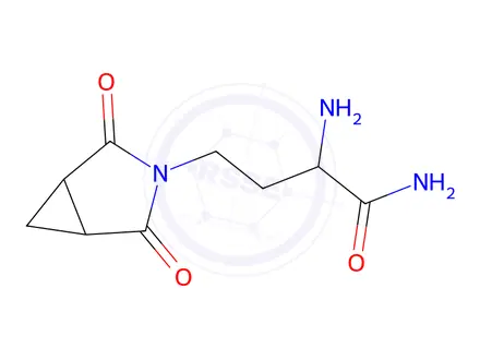 Chemical structure of 2-Amino-4-(2,4-dioxo-3-azabicyclo[3.1.0]hexan-3-yl)butanamide
