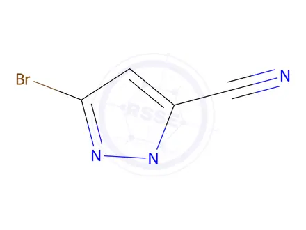 Chemical structure of 3-Bromo-1-methyl-1H-pyrazole-5-carbonitrile