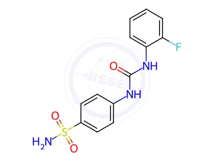 Chemical structure of 4-(3-(2-Fluorophenyl)ureido)benzenesulfonamide