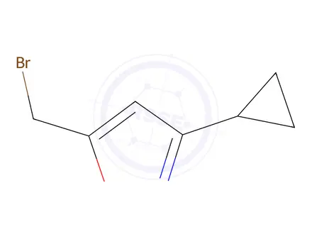 Chemical structure of 5-(Bromomethyl)-3-cyclopropyl-1,2-oxazole