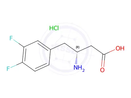 Chemical structure of (R)-3-AMino-4-(3,4-difluorophenyl)-butyric acid-HCl