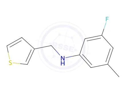 Chemical structure of 3-Fluoro-5-methyl-N-(thiophen-3-ylmethyl)aniline