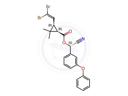 Chemical structure of Deltamethrin