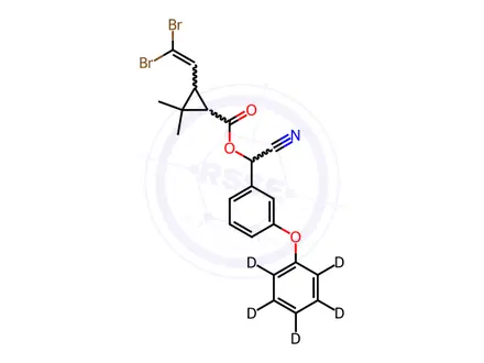 Chemical structure of Deltamethrin-d5 (Mixture of Diastereomers)