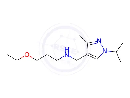 Chemical structure of 3-ethoxy-N-[(1-isopropyl-3-methyl-1H-pyrazol-4-yl)methyl]propan-1-amine