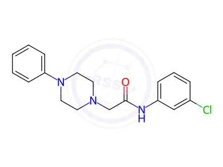 Chemical structure of N-(3-chlorophenyl)-2-(4-phenylpiperazin-1-yl)acetamide