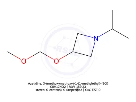 Chemical structure of Azetidine, 3-(methoxymethoxy)-1-(1-methylethyl)-(9CI)