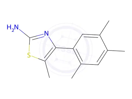 Chemical structure of 5-Methyl-4-(2,4,5-trimethylphenyl)-1,3-thiazol-2-amine