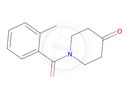 Chemical structure of 1-[(2-methylphenyl)carbonyl]piperidin-4-one