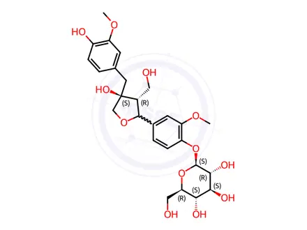 Chemical structure of Olivil 4'-O-β-D-Glucopyranoside