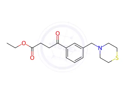 Chemical structure of Ethyl 4-oxo-4-[3-(thiomorpholinomethyl)phenyl]butyrate