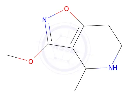 Chemical structure of Isoxazolo[4,5-c]pyridine, 4,5,6,7-tetrahydro-3-methoxy-4-methyl-(9CI)