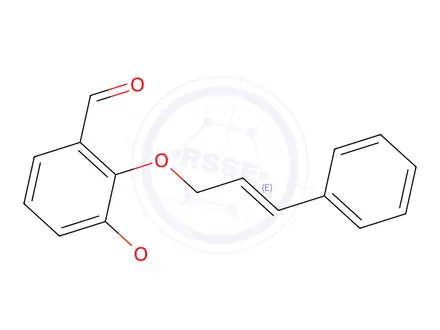 Chemical structure of 3-Methoxy-2-{[(2E)-3-phenylprop-2-enyl]-oxy}benzaldehyde