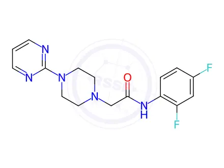 Chemical structure of N-(2,4-Difluorophenyl)-2-[4-(pyrimidin-2-yl)piperazin-1-yl]acetamide