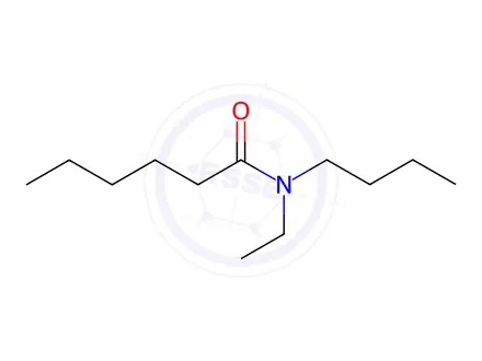 Chemical structure of N-butyl-N-ethylhexanamide