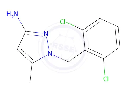 Chemical structure of 1-[(2,6-dichlorophenyl)methyl]-5-methyl-1h-pyrazol-3-amine