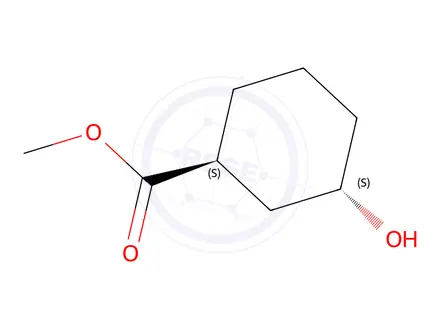 Chemical structure of (1S-trans)-Methyl 3-hydroxycyclohexanecarboxylate