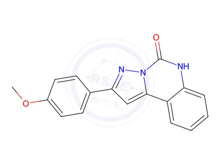 Chemical structure of 2-(4-Methoxyphenyl)pyrazolo[1,5-c]quinazolin-5(6H)-one