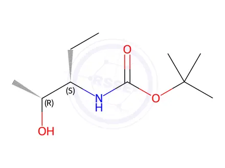 Chemical structure of Carbamic acid, N-[(1S,2R)-1-ethyl-2-hydroxypropyl]-, 1,1-dimethylethyl ester