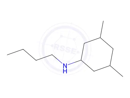Chemical structure of n-Butyl-3,5-dimethylcyclohexan-1-amine