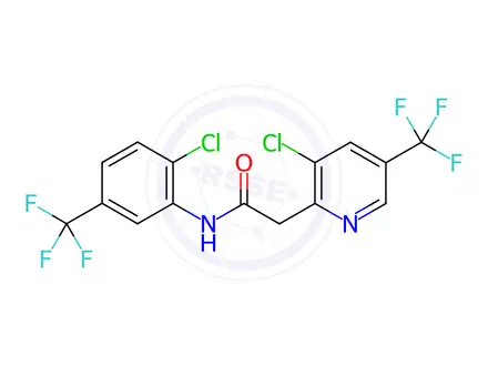 Chemical structure of N-(2-chloro-5-(trifluoromethyl)phenyl)-2-(3-chloro-5-(trifluoromethyl)pyridin-2-yl)acetamide