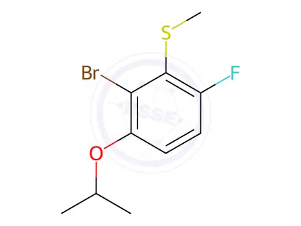 Chemical structure of Benzene, 2-bromo-4-fluoro-1-(1-methylethoxy)-3-(methylthio)-