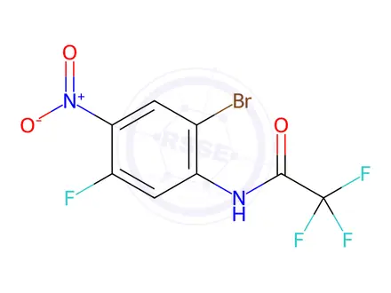 Chemical structure of Acetamide, N-(2-bromo-5-fluoro-4-nitrophenyl)-2,2,2-trifluoro-