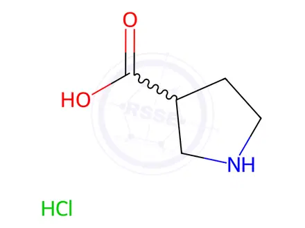 Chemical structure of Pyrrolidine-3-carboxylic Acid Hydrochloride