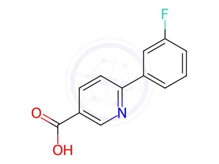 Chemical structure of 6-(3-Fluorophenyl)nicotinic acid