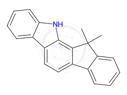 Chemical structure of 12,12-dimethyl-11,12-dihydroindeno[2,1-a]carbazole