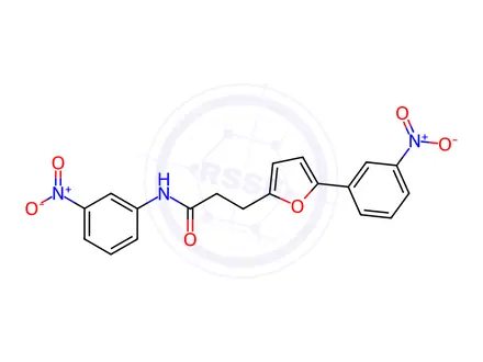 Chemical structure of N-(3-Nitrophenyl)-3-(5-(3-nitrophenyl)furan-2-yl)propanamide