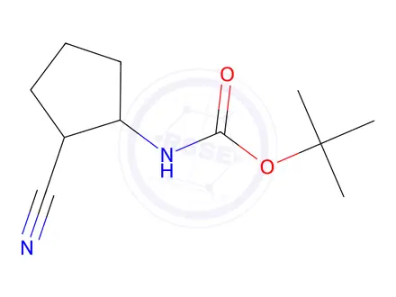 Chemical structure of Tert-butyl (2-cyanocyclopentyl)carbamate