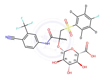 Chemical structure of Bicalutamide Glucoronide
