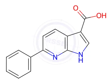Chemical structure of 6-phenyl-1H-pyrrolo[2,3-b]pyridine-3-carboxylic acid