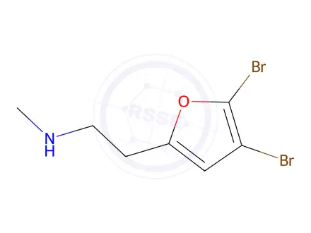 Chemical structure of 2-(4,5-Dibromofuran-2-yl)-N-methylethan-1-amine