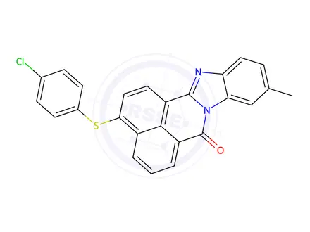 Chemical structure of 3-((4-Chlorophenyl)thio)-10-methyl-7H-benzo[de]benzo[4,5]imidazo[2,1-a]isoquinolin-7-one