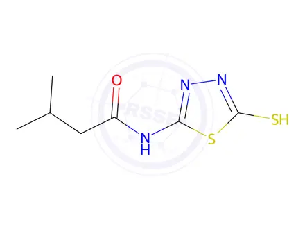 Chemical structure of n-(5-mercapto-1,3,4-thiadiazol-2-yl)-3-methylbutanamide