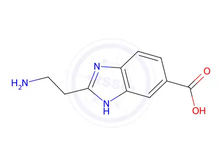 Chemical structure of 2-(2-Aminoethyl)-1H-1,3-benzodiazole-5-carboxylic acid