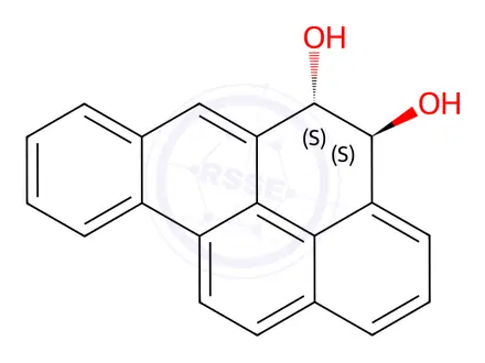 Chemical structure of Benzopyrene Related Compound 1 (trans-Benzo[a]pyrene-4, 5-Dihydrodiol)
