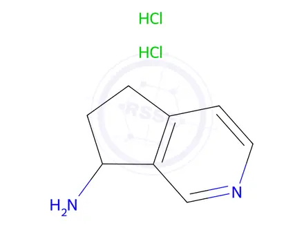 Chemical structure of 6,7-Dihydro-5H-[2]pyrindin-7-ylamine dihydrochloride