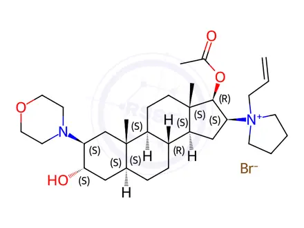 Chemical structure of Rocuronium bromide Solution in Acetonitrile/Water