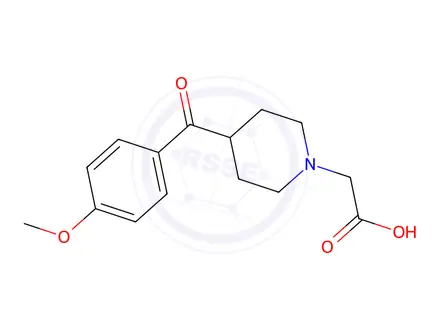 Chemical structure of 2-(4-(4-Methoxybenzoyl)Piperidin-1-Yl)Acetic Acid