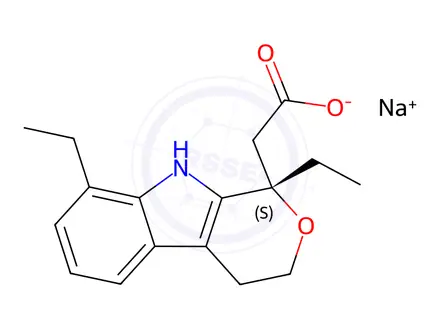 Chemical structure of (S)-Etodolac Sodium Salt