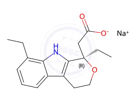 Chemical structure of (R)-Etodolac Sodium Salt